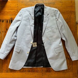 Boys // youth seersucker blue/white blazer